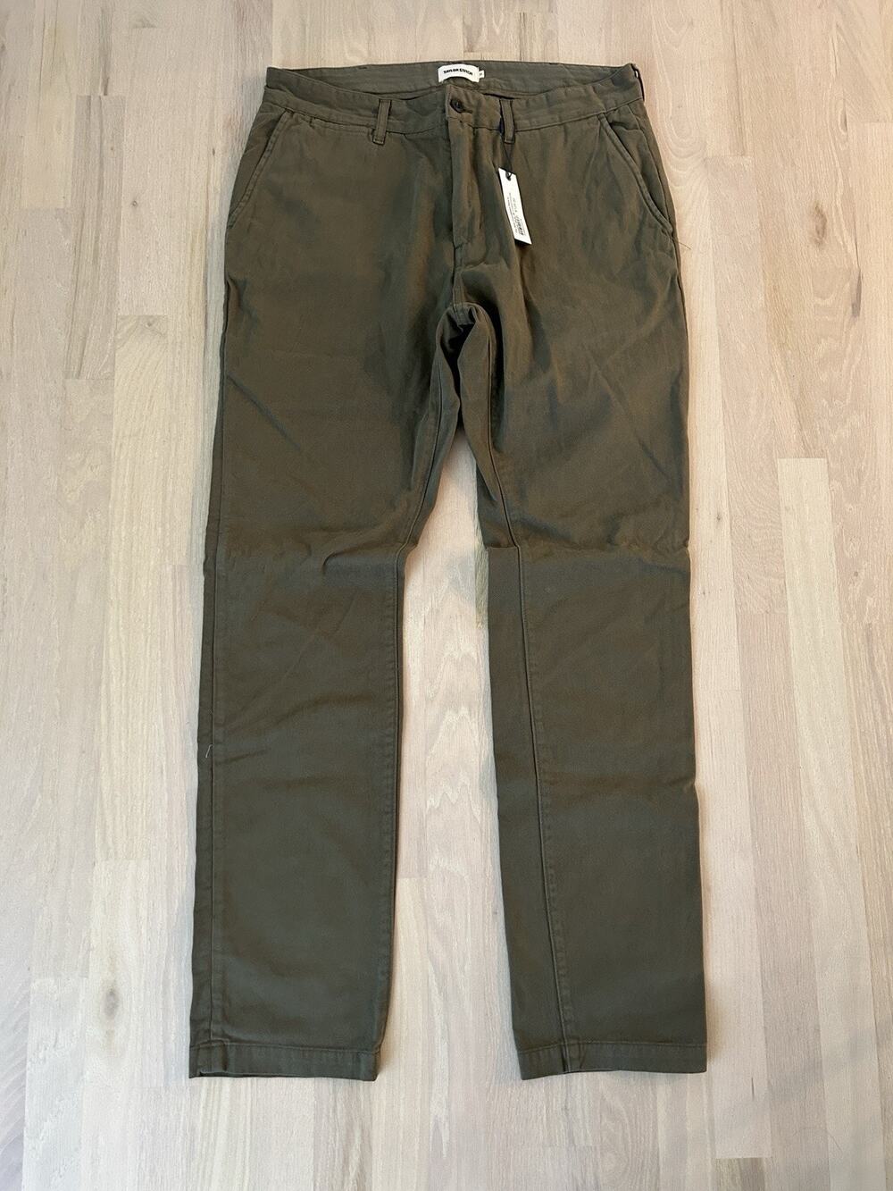 TAYLOR STITCH Green The Foundation Pant Chino Cotton Blend Sz 36 Slim NWT